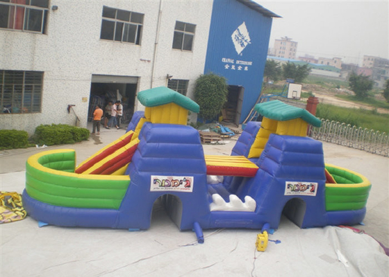 کودکان بازی پارک تفریحی بادی 20x6m اندازه طولانی PVC