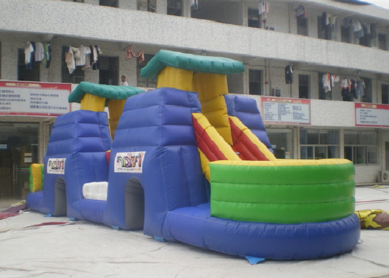 کودکان بازی پارک تفریحی بادی 20x6m اندازه طولانی PVC