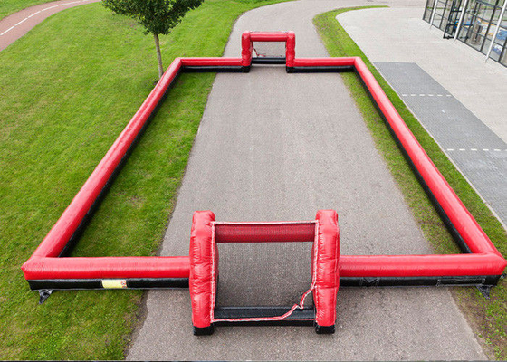 اسباب بازی های ورزشی تورم ورزشی در فضای باز 0.55mm PVC Football Arena زمین بازی