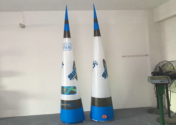 بالون های مخروطی با چراغ های تزئینی تورم مواد نایلونی PVC پوشش داده شده با محیط زیست