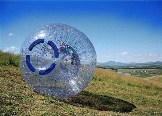 چمن زنی اسباب بازی های بیرونی تورم 2.2m 2.6m Diameter Zorbing Roller Ball Bubble