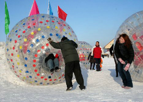 2.2m 3.0m Dia تورم اسباب بازی های بیرونی Fire Retardant Ball Hamster Big